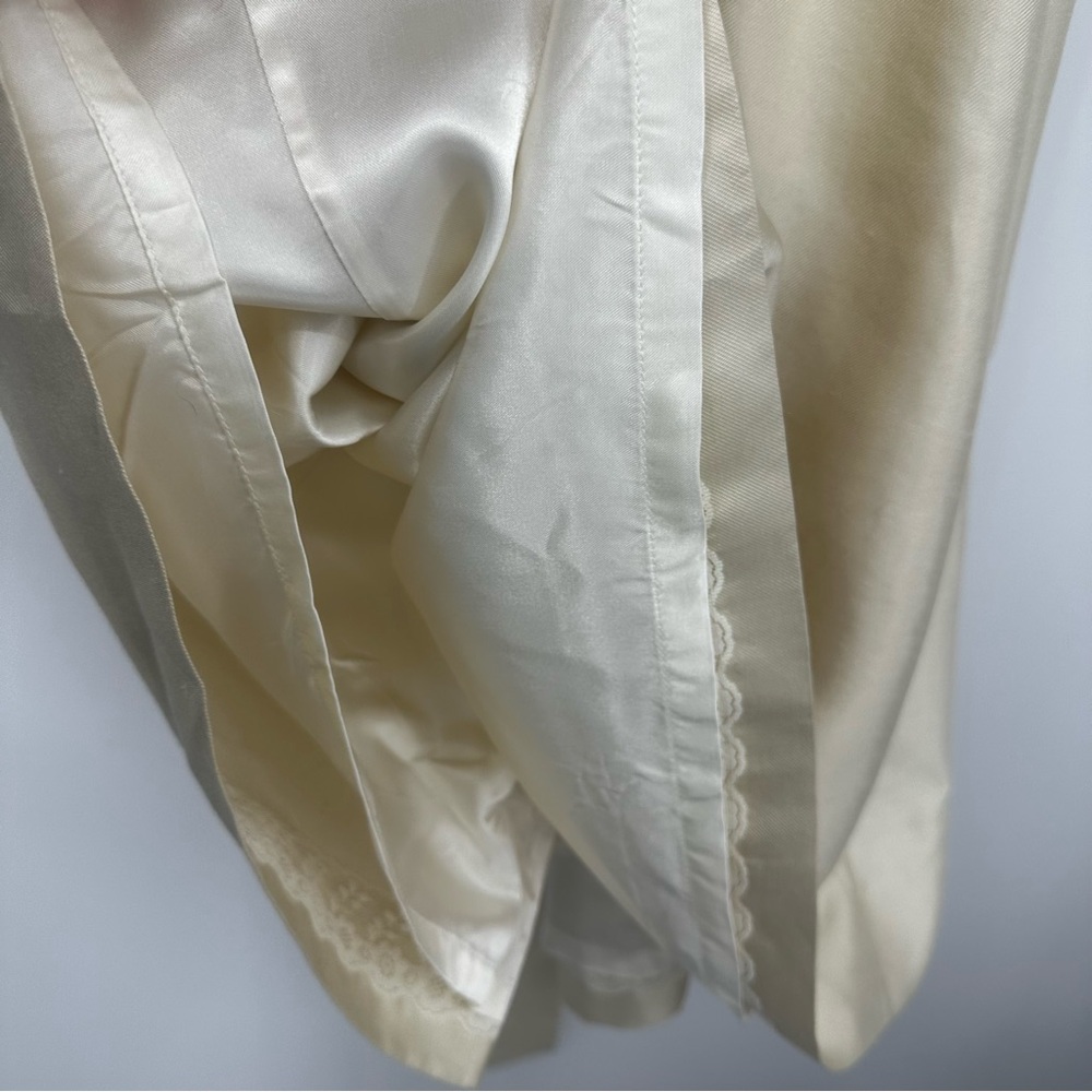 Kate Spade Wedding Belles Aubrey Wrap Ruffle Silk Cotton Dress Cream 2 | A440 - Picture 4 of 7